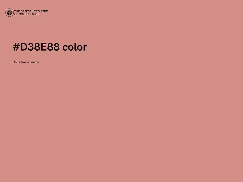 #D38E88 color image