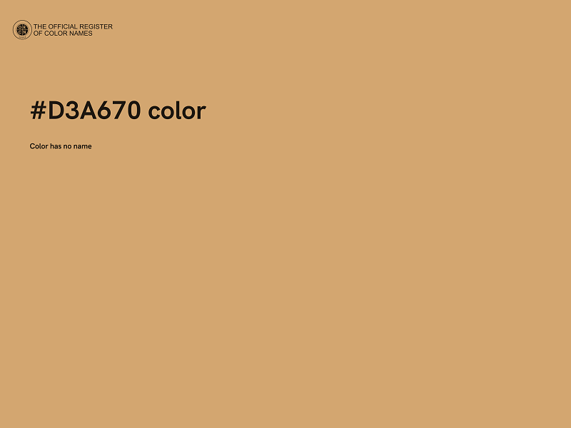 #D3A670 color image