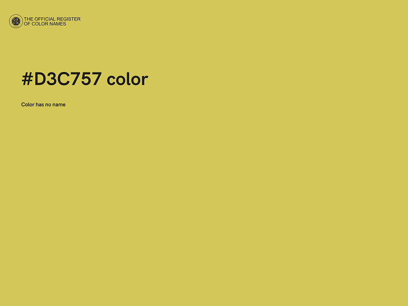 #D3C757 color image