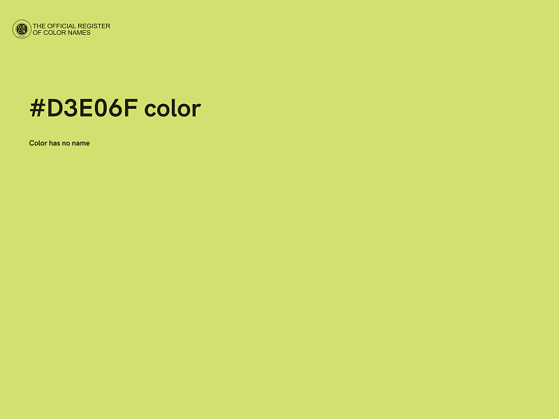 #D3E06F color image