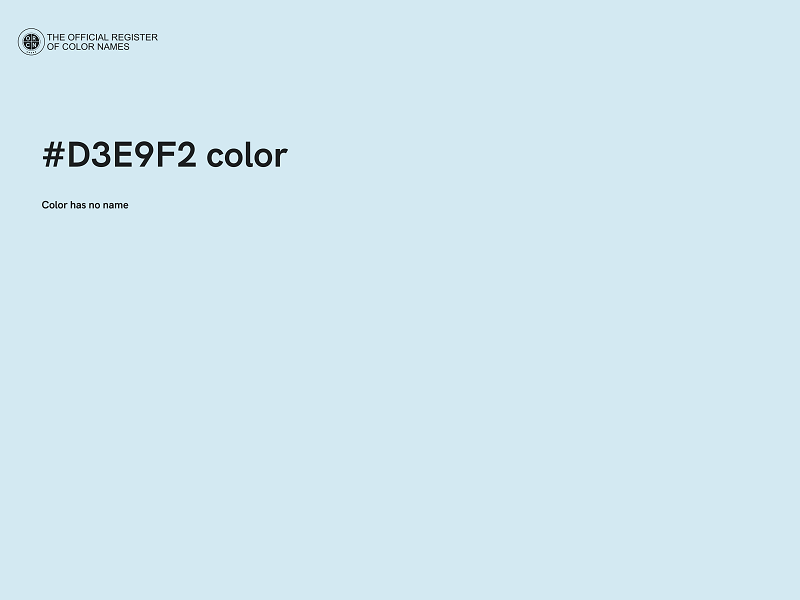 #D3E9F2 color image