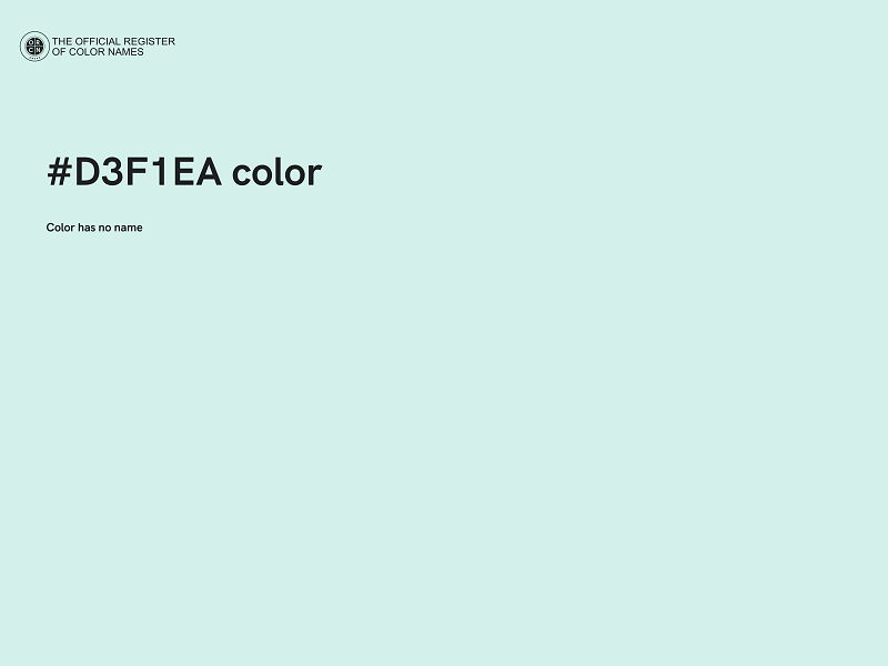 #D3F1EA color image