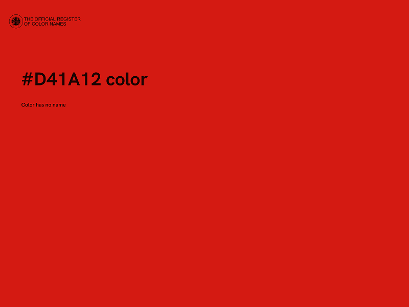 #D41A12 color image