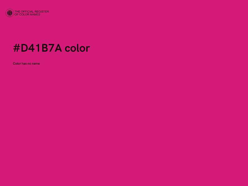 #D41B7A color image