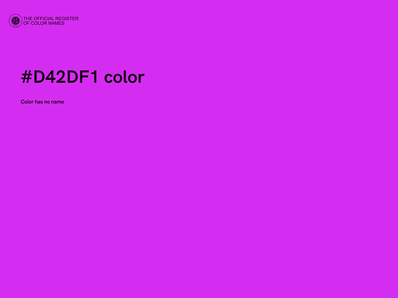 #D42DF1 color image