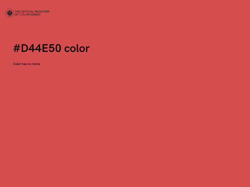 #D44E50 color image