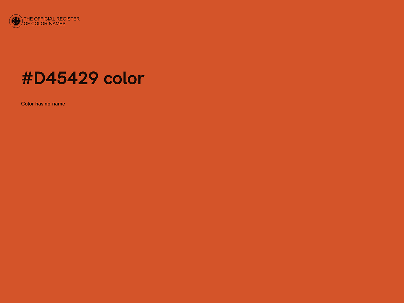 #D45429 color image