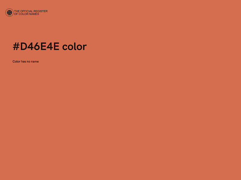 #D46E4E color image