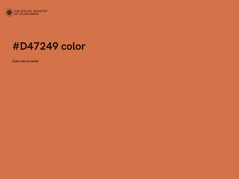 #D47249 color image