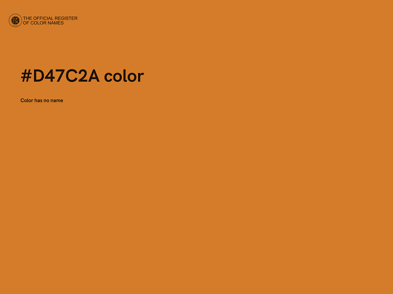 #D47C2A color image