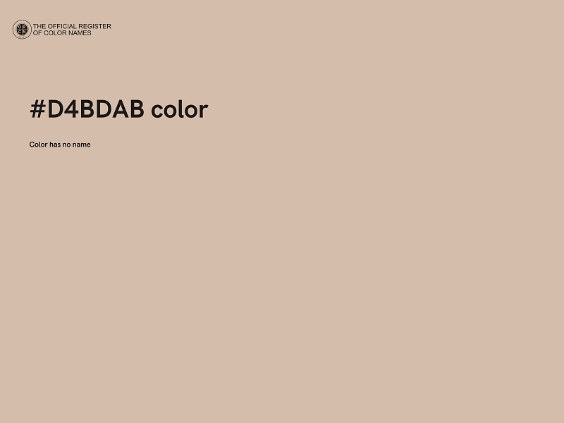 #D4BDAB color image