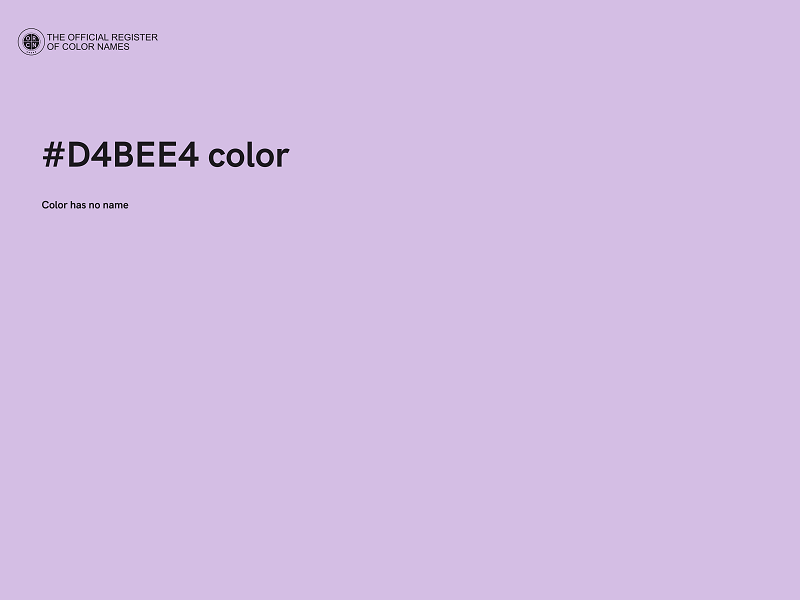 #D4BEE4 color image