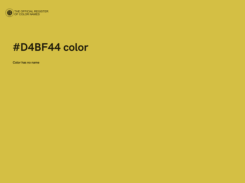 #D4BF44 color image