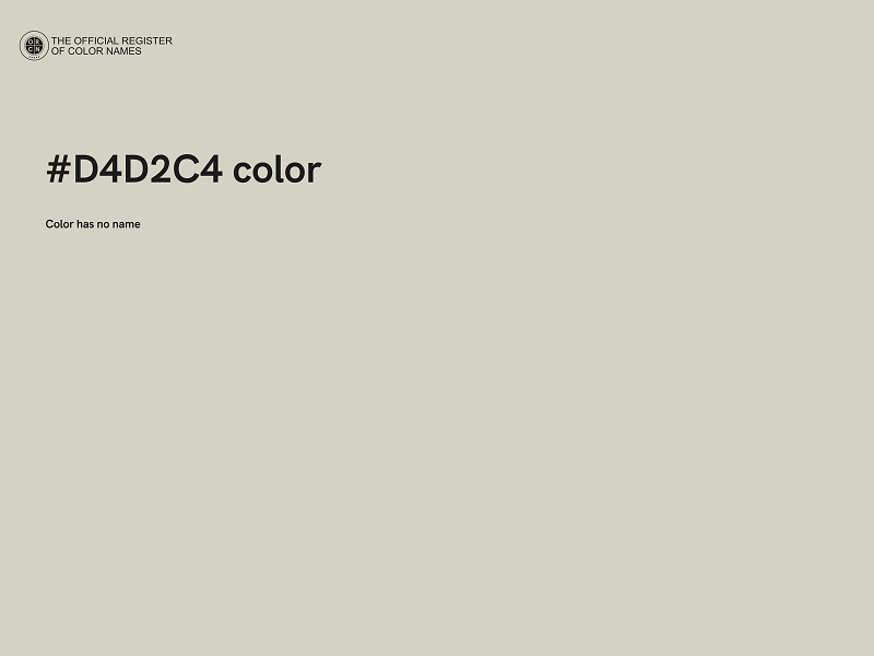 #D4D2C4 color image