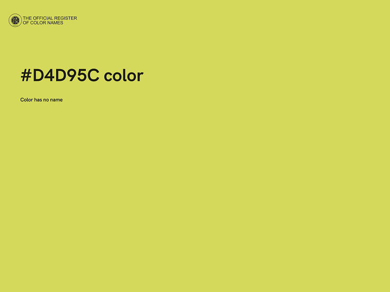 #D4D95C color image