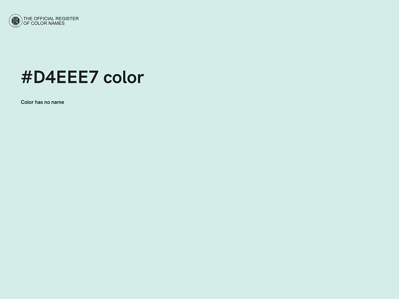 #D4EEE7 color image