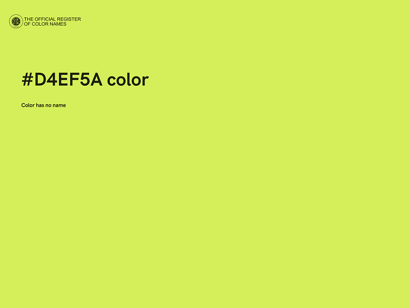 #D4EF5A color image