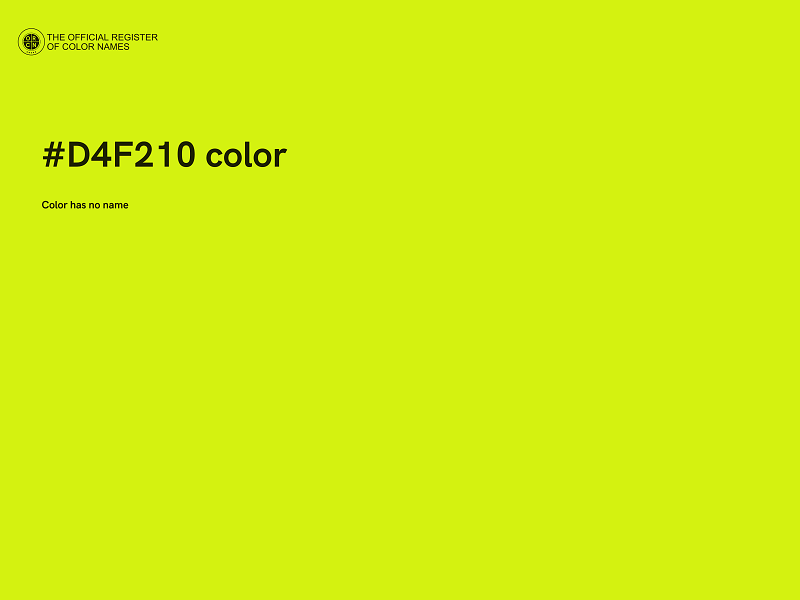 #D4F210 color image