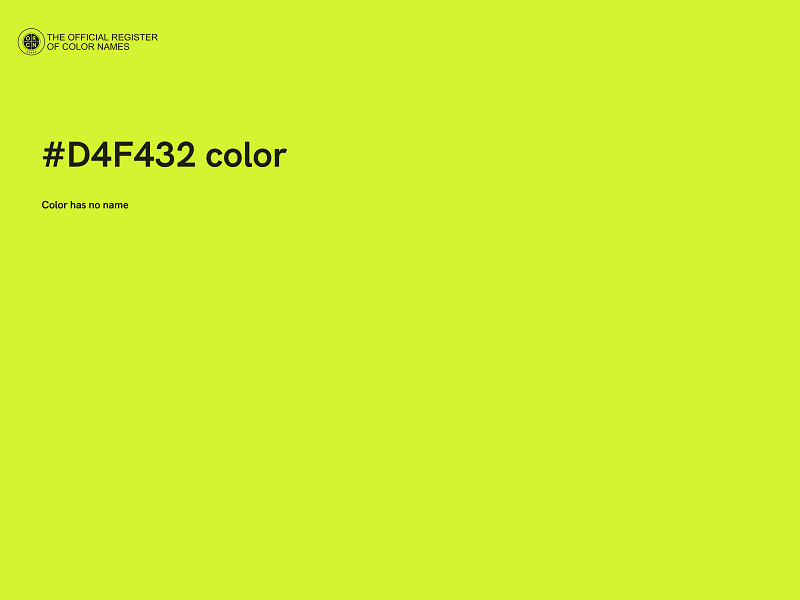 #D4F432 color image