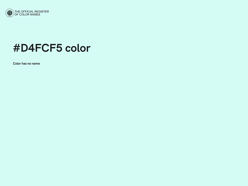 #D4FCF5 color image