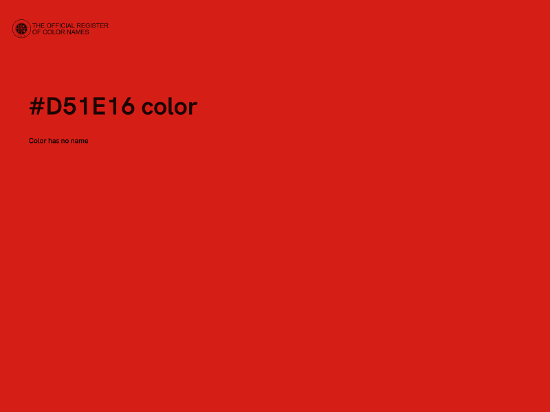 #D51E16 color image