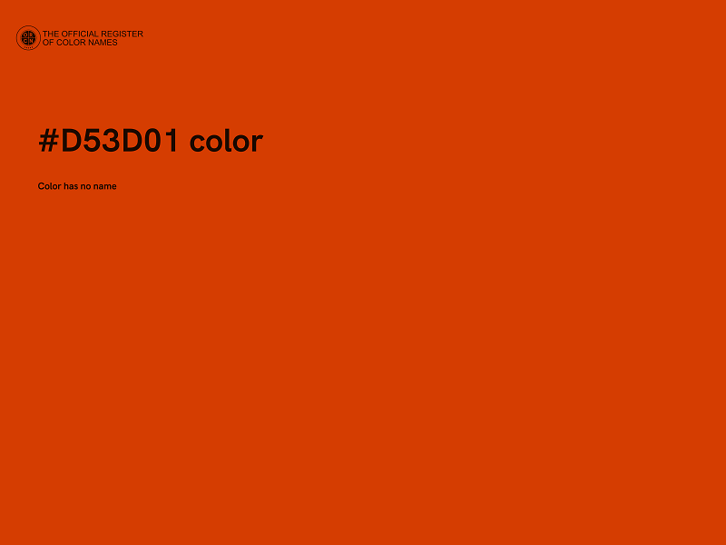 #D53D01 color image