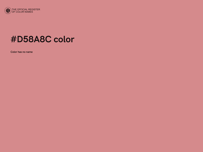 #D58A8C color image