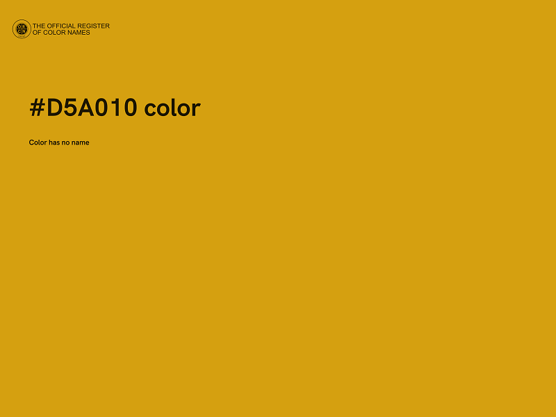 #D5A010 color image