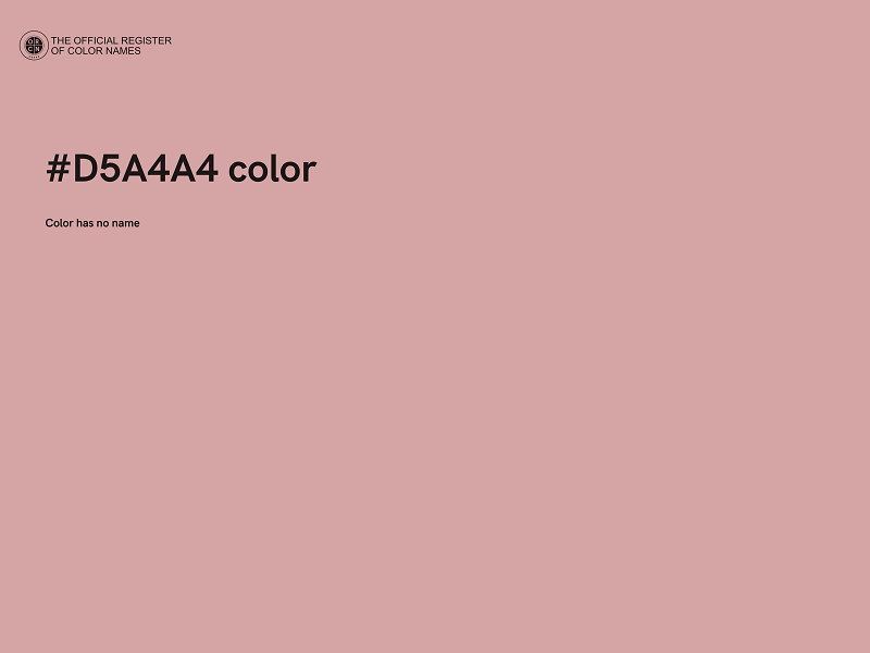 #D5A4A4 color image