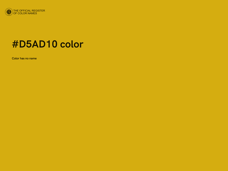 #D5AD10 color image