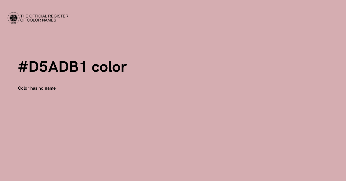 Color #D5ADB1 - The Official Register of Color Names