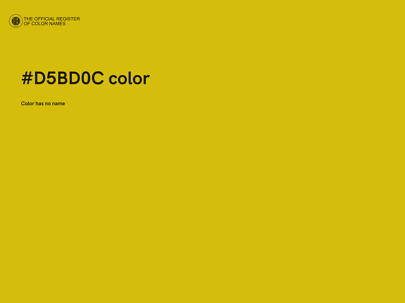 #D5BD0C color image