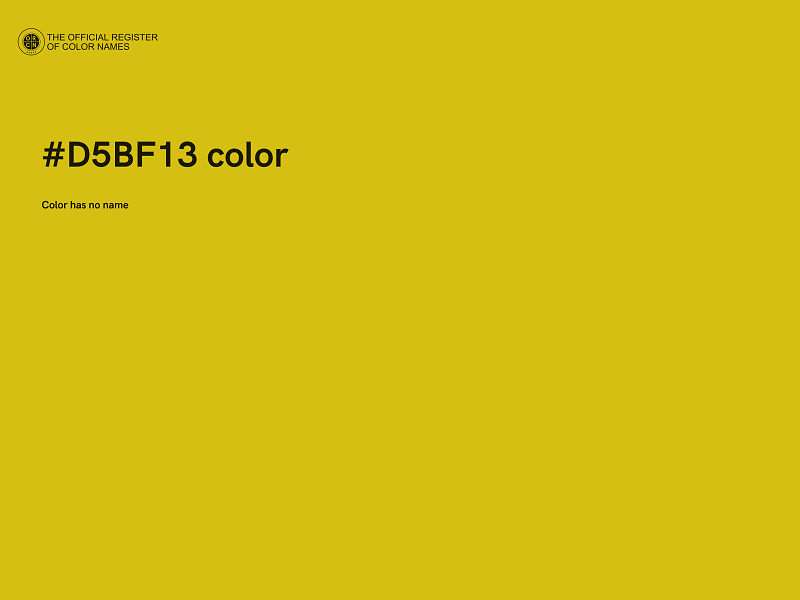 #D5BF13 color image