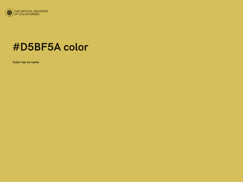 #D5BF5A color image