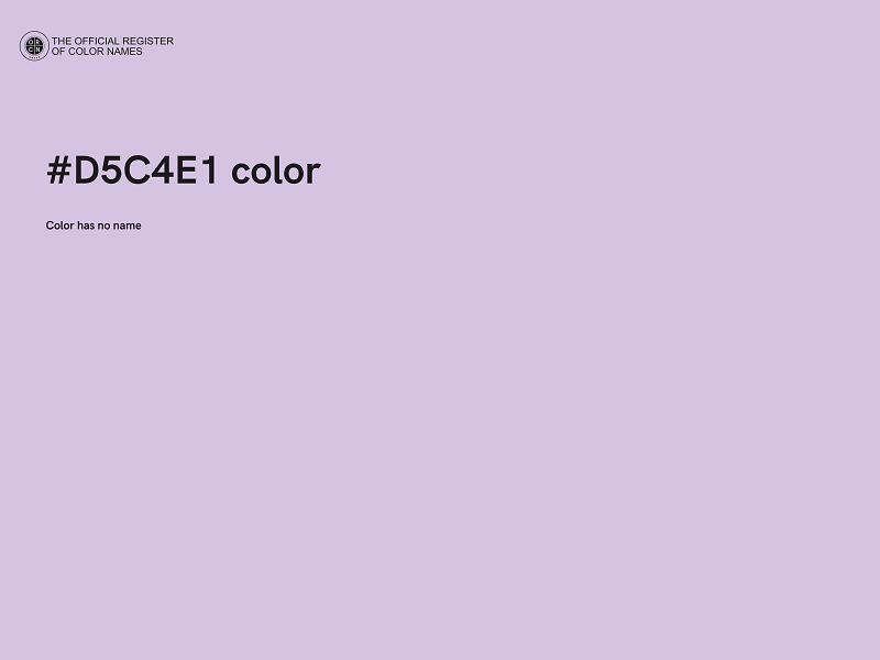 #D5C4E1 color image