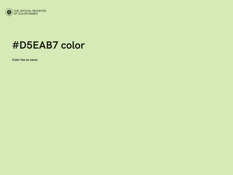 #D5EAB7 color image