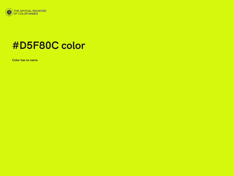 #D5F80C color image