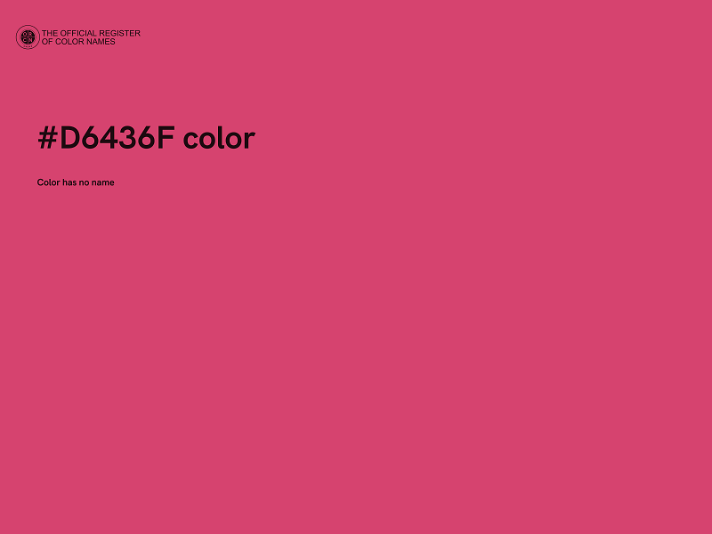 #D6436F color image