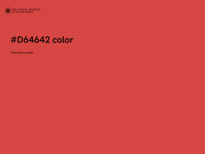 #D64642 color image