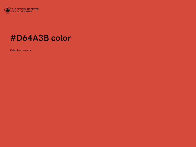 #D64A3B color image