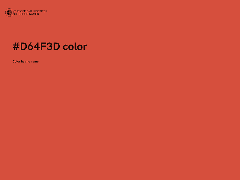 #D64F3D color image