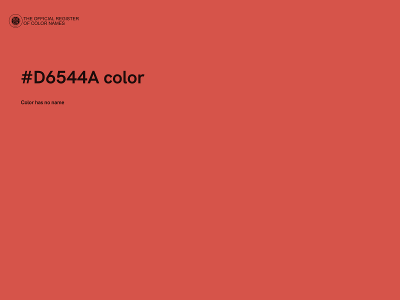 #D6544A color image