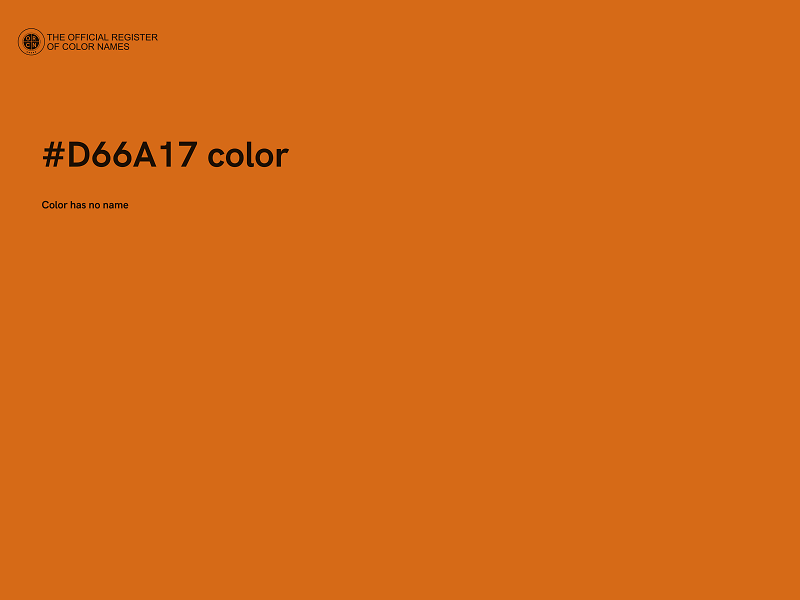 #D66A17 color image