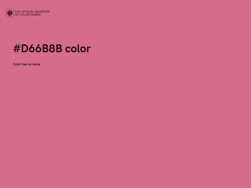 #D66B8B color image