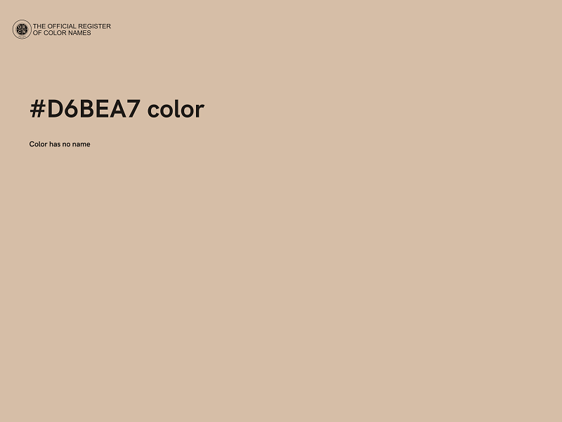 #D6BEA7 color image