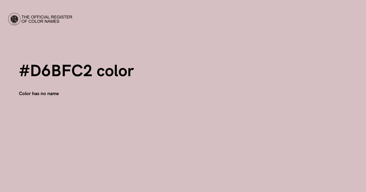 Color #D6BFC2 - The Official Register of Color Names