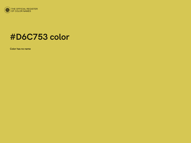 #D6C753 color image