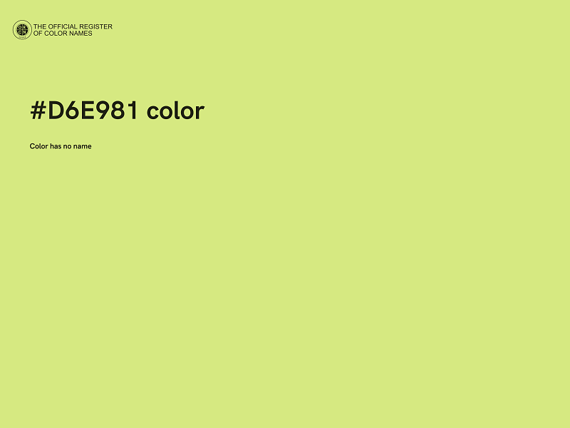 #D6E981 color image