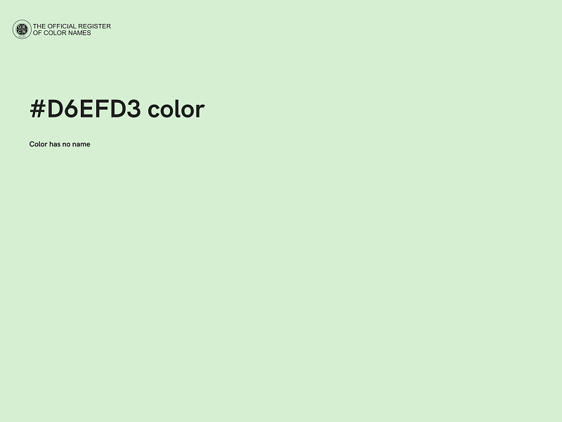 #D6EFD3 color image