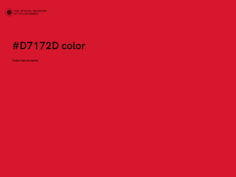 #D7172D color image